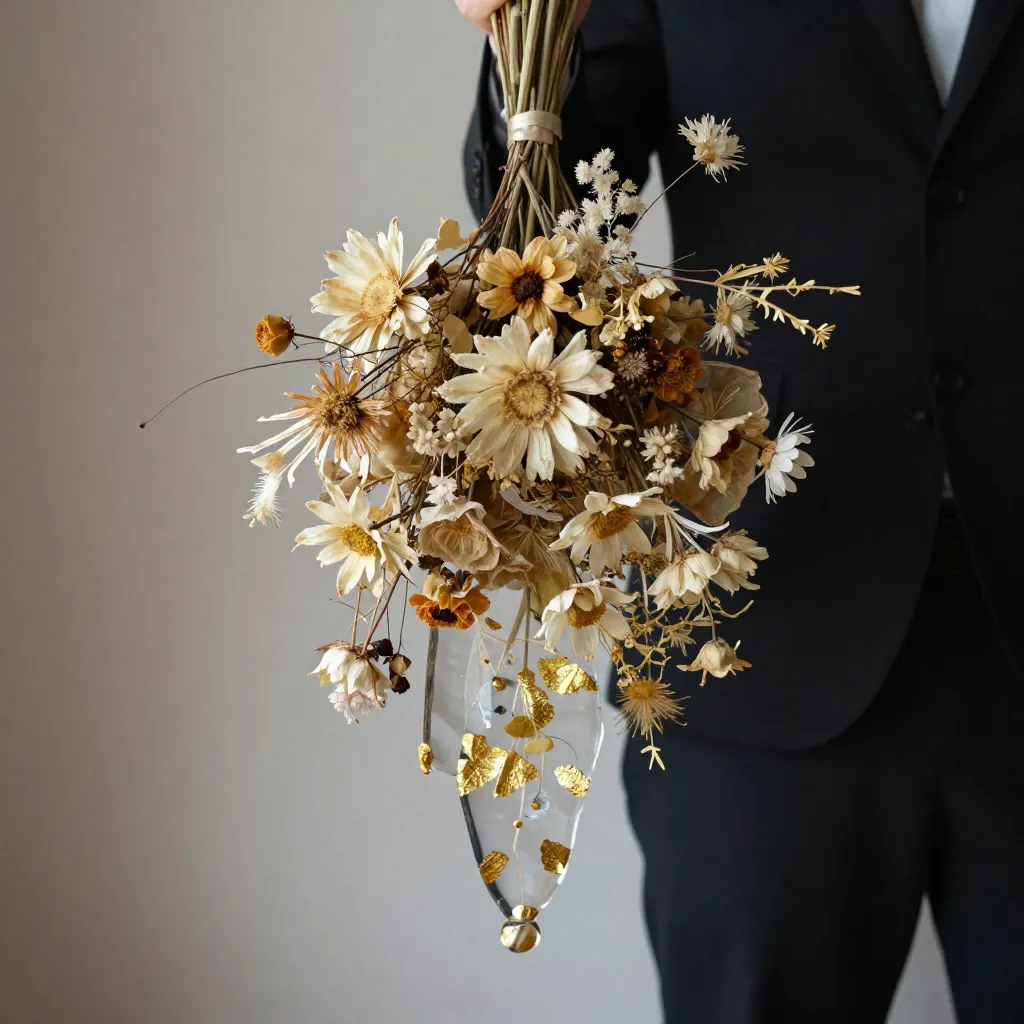 Detailed view of preserved botanical specimen